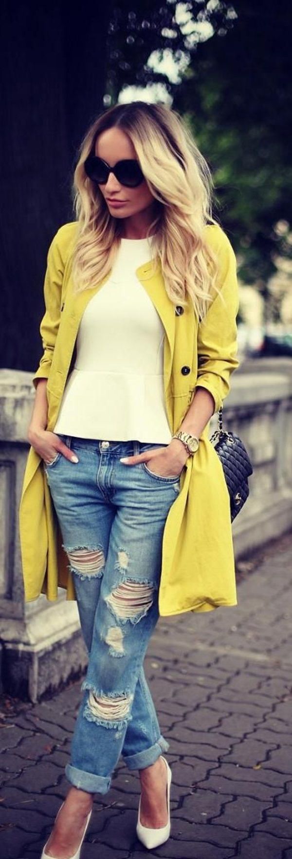 Casual Inspiration For The Perfect Combination - women, woman, trendy, style, street, shirt, jeans, jacket, inspiration, fashion, chic, casual
