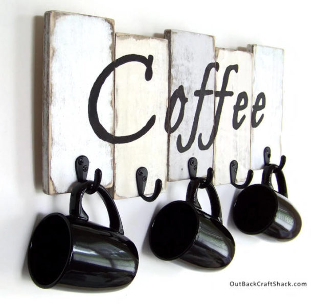 15 Awesome Handmade Coffee Mug Racks For The Coffee Junkies Out There