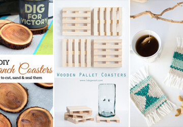 15 Cool DIY Coasters That You Should Craft Right Now - tutorials, trivet, Projects, ideas, hacks, diy, detail, decor, crafts, crafting, coasters, coaster, accent