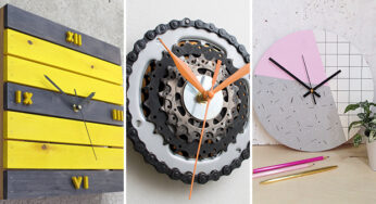 16 Chic Handmade Wall Clock Designs That Make Great DIY Projects