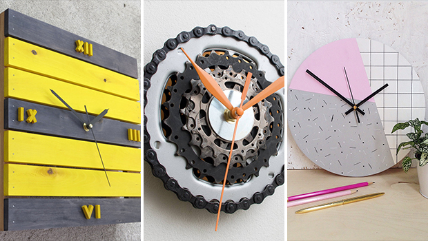 16 Chic Handmade Wall Clock Designs That Make Great DIY Projects 16 Chic Handmade Wall Clock Designs That Make Great DIY Projects - wood, wall decor, wall clock, wall, home decor, handmade, diy, crafts, crafting, concrete, clock