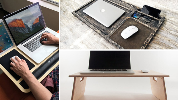 16 Awesome Lap Desk Designs That Will Make You Have A Lazy Day In Bed - tray, stand, laptop tray, laptop desk, laptop, lapdesk, lap desk, desk, breakfast tray, bed tray