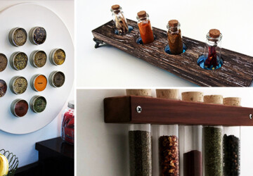 16 Practical Handmade Spice Rack Ideas That Will Help You Organize Your Kitchen - wood, Storage, spices, spice rack, shelves, shelf, rack, Organization, mason jar, kitchen, jar, handmade