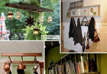 DIY Home Decor: 17 Amazing Wooden Ladder Repurposing Ideas - Wooden Ladder Repurposing, Wooden Ladder, Repurposing, DIY Repurposing