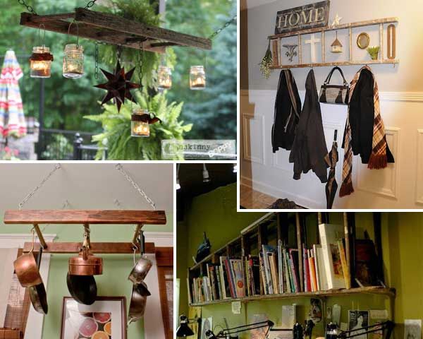 DIY Home Decor: 17 Amazing Wooden Ladder Repurposing Ideas