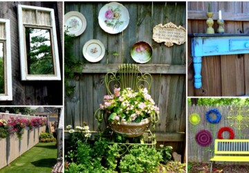DIY Outdoor Projects: 18 Lovely Fence Decorating Ideas - wooden fence, Fence Decorating Ideas, fence, diy outdoor furniture, diy outdoor, backyard fence
