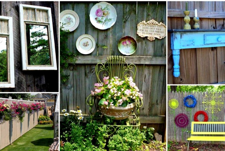 DIY Outdoor Projects: 18 Lovely Fence Decorating Ideas - wooden fence, Fence Decorating Ideas, fence, diy outdoor furniture, diy outdoor, backyard fence