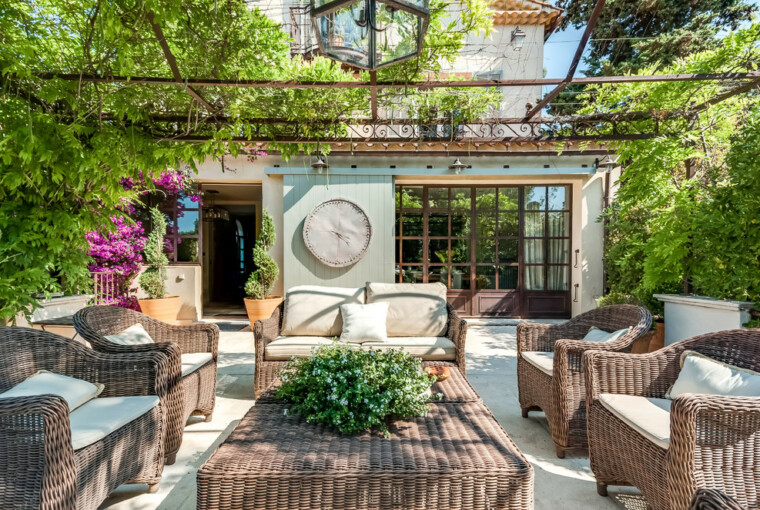 15 Dazzling Mediterranean Patio Designs That Won't Let You Leave Them - patio, outside, outdoors, Mediterranea, landscape, garden, furniture, deck, backyard