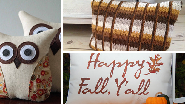15 Fabulous Fall Pillow Designs To Decorate Your Home With This Season - season, Pumpkin, pillowcase, Pillow, orange, leaves, handmade, fall pillow, Fall, decorations, decor, cover, burlap, autumn