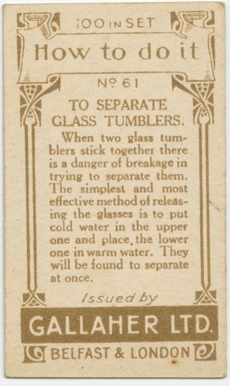 20 Genius Vintage Life Hacks From The 1900s That Are Still Applicable Today (Part 2) - vintage, tips, life hacks, life, how to do it, hints, hint, hacks, hack, Gallaher's Cigarettes, gallaher, do it yourself, diy, crafts, 1900s