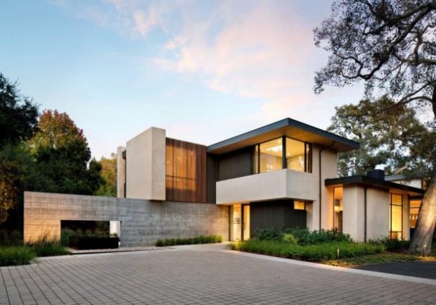 Four Staggered Volumes Form The Atherton Avenue Residence by Arcanum Architecture - residence, luxury, interior, house, home, grand, exterior, enormous, contemporary, california, Atherton Avenue Residence, Atherton, Arcanum Architecture