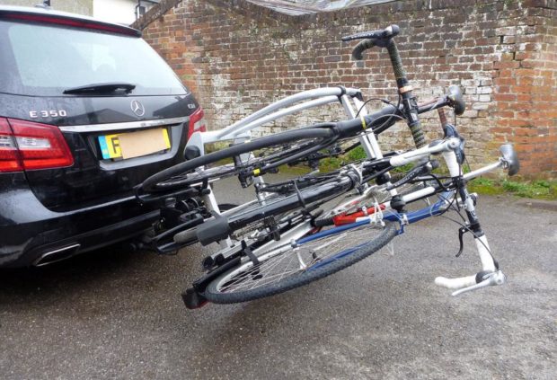 attaching bike rack to car