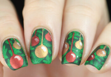 14 Festive Christmas Nail Art Ideas (Part 1) - diy Christmas nails, Christmas nails, Christmas nail design