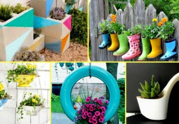 14 Creative DIY Planter Ideas to Make Your Garden Wonderful - DIY Planters, DIY Planter Ideas, DIY planter, diy garden projects, DIY Flower Pot Ideas, diy flower pot