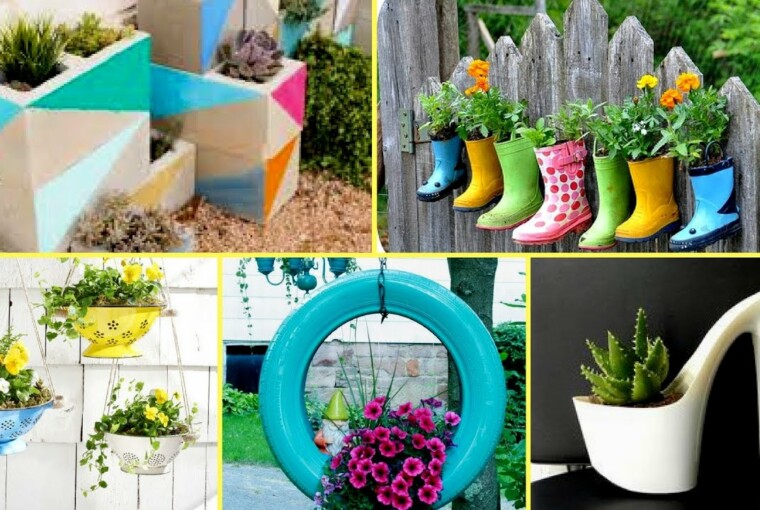 14 Creative DIY Planter Ideas to Make Your Garden Wonderful - DIY Planters, DIY Planter Ideas, DIY planter, diy garden projects, DIY Flower Pot Ideas, diy flower pot