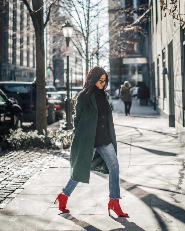 denim winter outfits