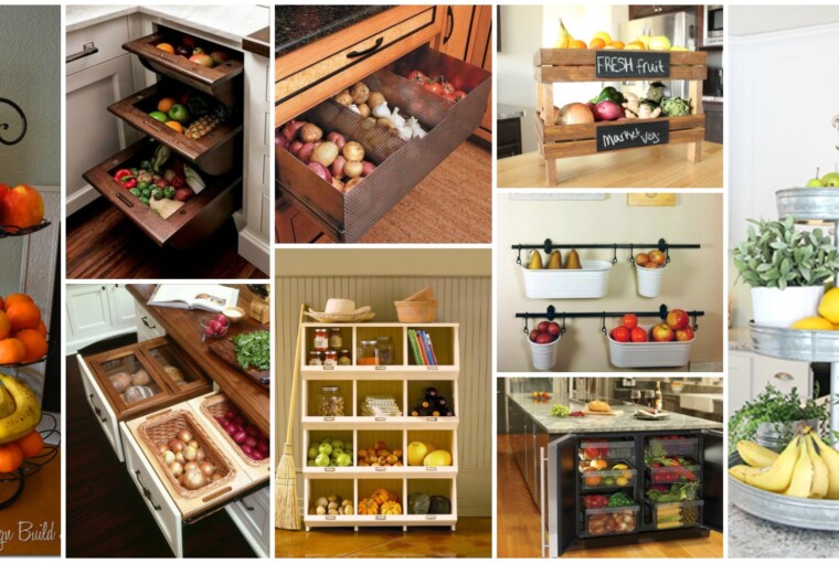 16 DIY Produce Storage Solutions for Fresh Fruit and Veggies 16 DIY Produce Storage Solutions for Fresh Fruit and Veggies - Outdoor DIY Storage Ideas, DIY Storage Ideas, diy storage baskets, diy storage, DIY Produce Storage Solutions for Fresh Fruit and Veggies