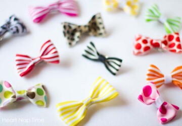 DIY Kids Fashion Project: 20 Cute and Easy To Make Hair Bows - Hair Bows, diy kids fashion, diy kids crafts, DIY Hair Bows, diy fashion projects, DIY Fashion