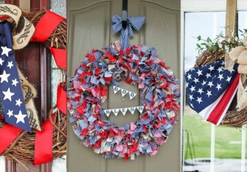 17 DIY Patriotic Home Decor Ideas and Projects for 4th of July - DIY Patriotic Home Decor Ideas, DIY Patriotic, diy 4th of July decorations, 4th of July diy wreath, 4th of July diy decor, 4th of July centerpiece