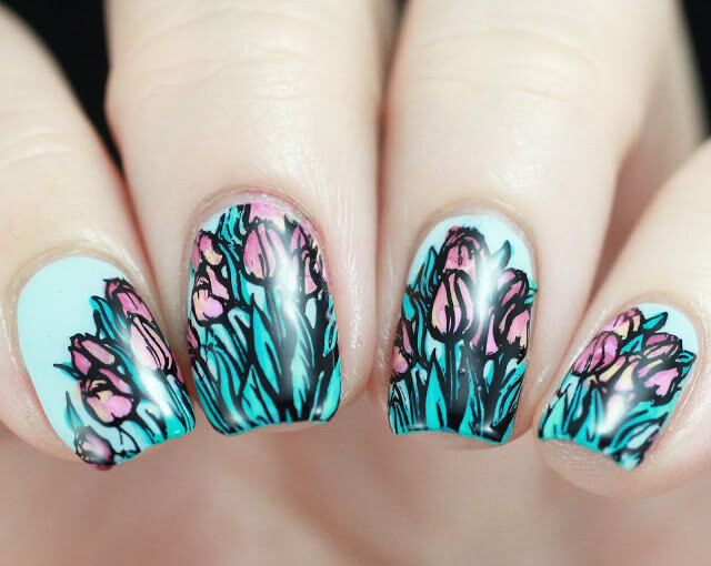 14 Fabulously Floral Nail Art Designs for Summer (Part 1) - summer nail art, summer floral nail art