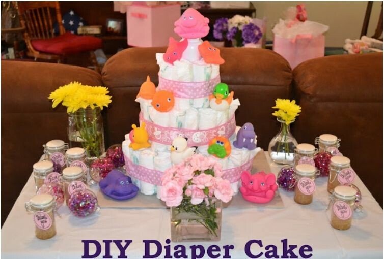 Baby Shower Gifts: 13 DIY Adorable Diaper Cake Ideas - DIY Diaper Cake Ideas, DIY Adorable Diaper Cake Ideas, Diaper Cake Ideas, Baby Shower Ideas, baby shower favors, baby shower