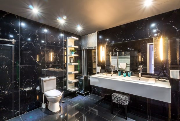 Modern Trends for Bathrooms in 2018 - trends 2018, textured tiles, smart shower, modern trends, lighting trends, contemporary cabinets, bathroom lighting, bathroom