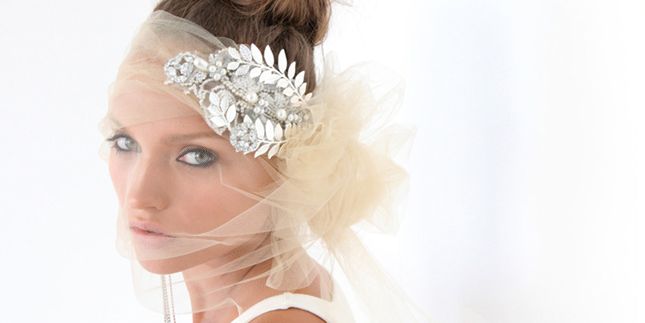 18 Bridal Headpieces For Sophisticated Brides - hair accessories, bride Veil, Bridal Headpieces For Sophisticated Brides, Bridal Headpieces, bridal accessories