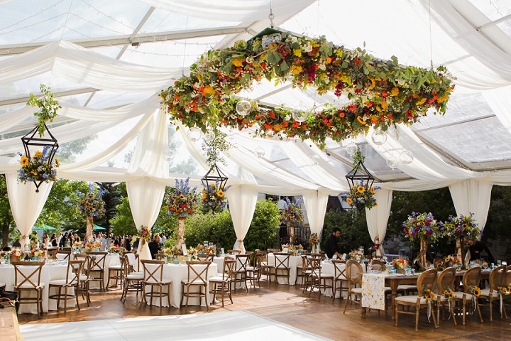 The Prettiest Hanging Floral Arrangements - wedding flower, Wedding Decor Ideas, wedding decor, Hanging Floral Arrangements, Floral Arrangements