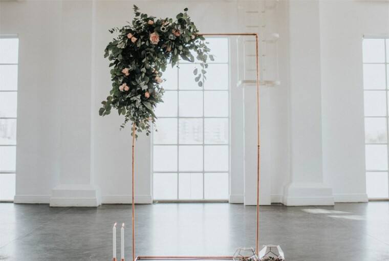 Ideas for COPPER PIPES Wedding Ceremony Arches - WREATHS Wedding Ceremony Arches, Wedding Arches, COPPER PIPES Wedding Ceremony Arches