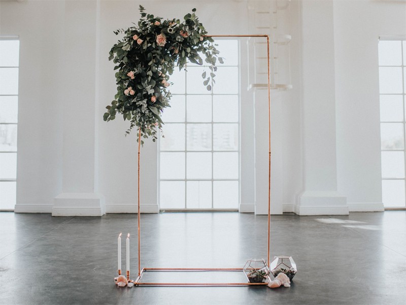 Ideas for COPPER PIPES Wedding Ceremony Arches
