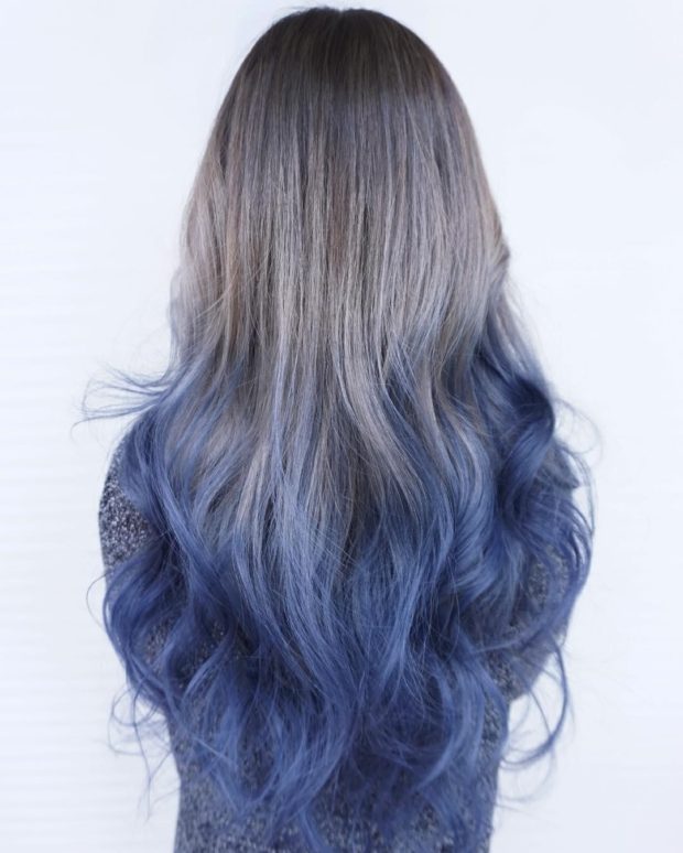 Fresh And Cool Blue Ombre Hair Styles