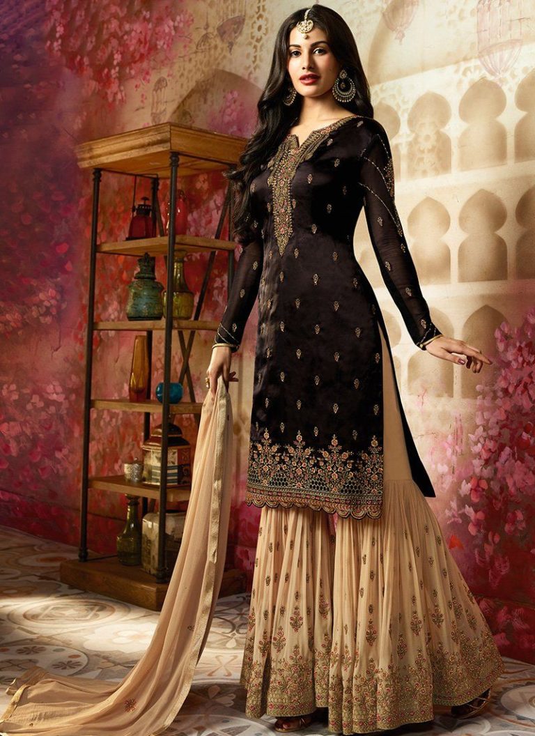 long sharara suits