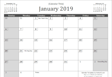 The Best 2019 Free Printable Calendar: Get Organized All Year (Part 1) - Free Printable Calendars, Free Printable Calendar, Best 2019 Free Printable Calendar