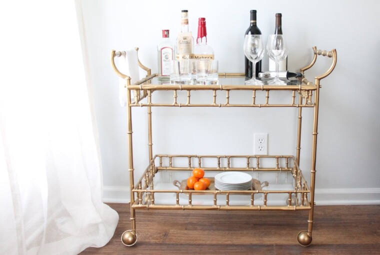 15 Inspiring DIY Bar Cart Designs And Makeovers - DIY Bars, DIY bar cart, DIY Bar