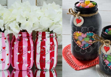 15 Cute DIY Valentine's Day Mason Jars Ideas - DIY Valentines Day Mason Jars Ideas, DIY Valentines Day Mason Jars, diy Valentine's day ideas, diy Valentine's day