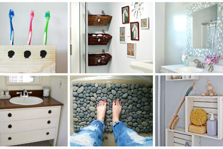 18 Cheap and Easy DIY Bathroom Ideas Anyone Can Do - small bathroom ideas, DIY Bathroom Ideas, DIY Bathroom Idea, bathroom ideas