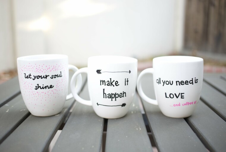 18 Cute DIY Ideas for Coffee Mugs - DIY mugs, DIY Mug Organization Ideas, DIY Ideas for Coffee Mugs, DIY Coffee Mugs, coffee mugs