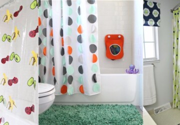 DIY Shower Curtain Projects Anyone Can Make - DIY Shower Curtain, DIY Shower, diy curtains, DIY Curtain Ideas, DIY Bathroom Ideas, DIY Bathroom Idea, curtains