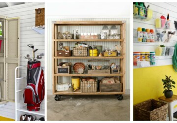 7 Easy Garage Organization Ideas - utility cart, Organization, ideas, hook racks, garage, diy corner, corner storage