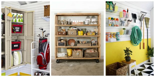 7 Easy Garage Organization Ideas - utility cart, Organization, ideas, hook racks, garage, diy corner, corner storage