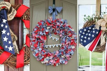 15 Amazing 4th of July Wreath Ideas (Part 2) - 4th of July Wreath Ideas, 4th of July Wreath, 4th of July diy wreath