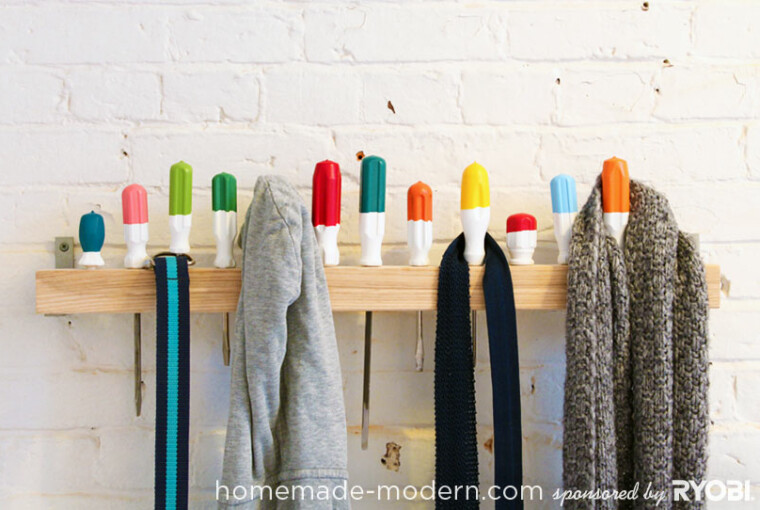 13 Clever DIY Coat Rack Ideas For Your Home - diy home improvement, DIY Coat Rack Ideas, DIY Coat Rack, Coat Rack Ideas