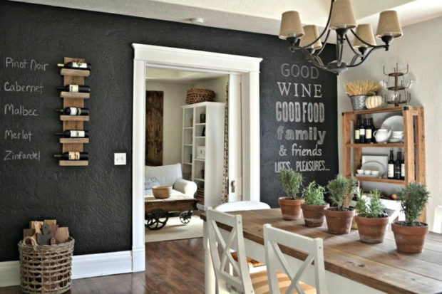 8 Best Kitchen Wall Decor Ideas to Spice Up Your Cooking - wood, wine rack, wall, prints, photo, kitchen, ideas, Hangers, gallery wall, decor, custom, cup holder, chalkboard, canvas