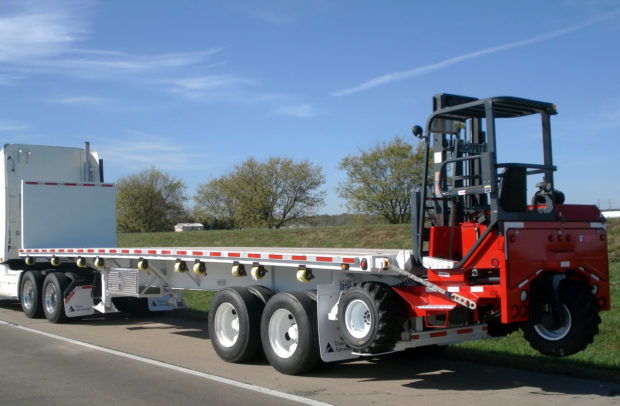 Five Applications Of A Flatbed Truck With Forklift - truck, storage box, pallets, forklift