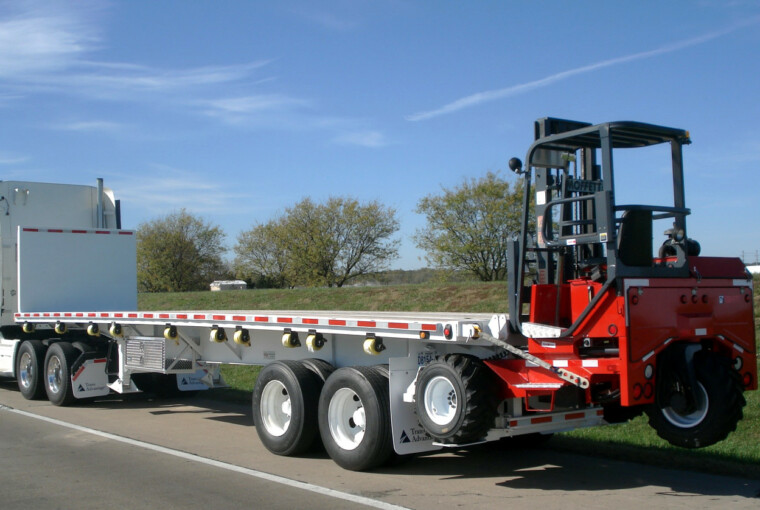Five Applications Of A Flatbed Truck With Forklift - truck, storage box, pallets, forklift