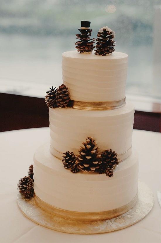 15 Gorgeous Winter Wedding Cakes - Winter Wedding Cakes, Winter Wedding cake, winter wedding, Romantic Winter Weddings, DIY Winter Wedding Decorations