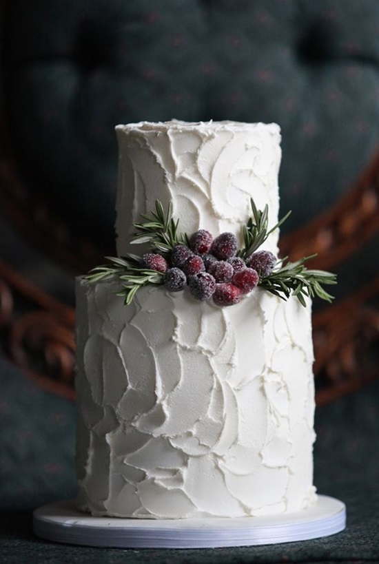 15 Gorgeous Winter Wedding Cakes - Winter Wedding Cakes, Winter Wedding cake, winter wedding, Romantic Winter Weddings, DIY Winter Wedding Decorations