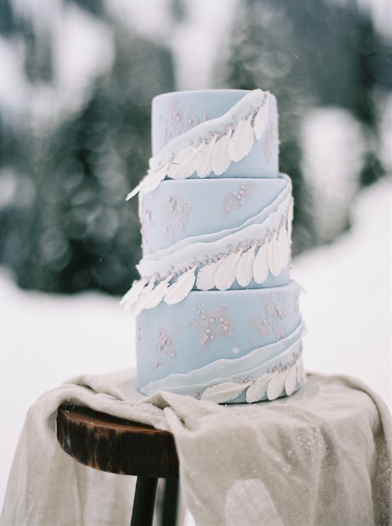 15 Gorgeous Winter Wedding Cakes - Winter Wedding Cakes, Winter Wedding cake, winter wedding, Romantic Winter Weddings, DIY Winter Wedding Decorations