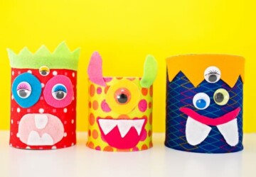 15 Not So Scary Monster Crafts For Kids (Part 1) - Monster Crafts For Kids, Monster Crafts, Halloween Crafts for Kids, halloween crafts, diy Halloween