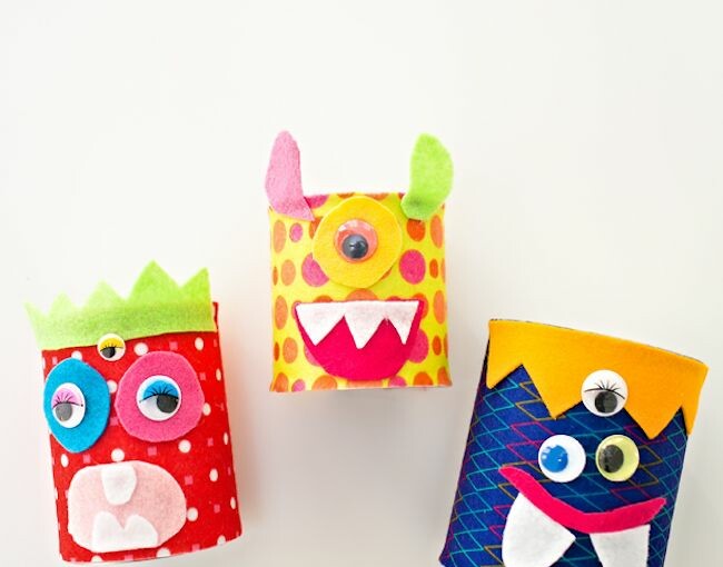 15 Not So Scary Monster Crafts For Kids (Part 2) - Monster Crafts For Kids, DIY Halloween Crafts, Crafts For Kids